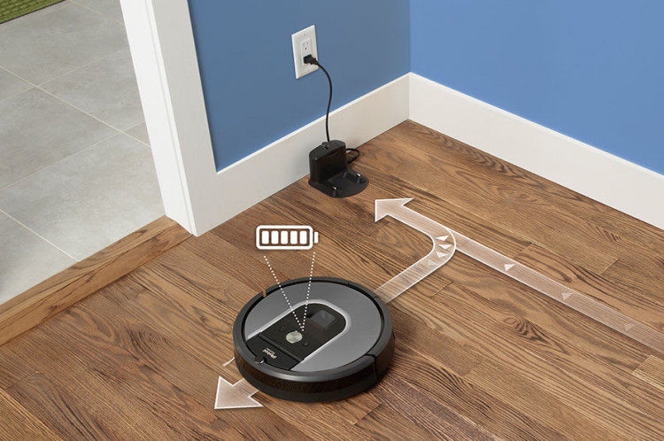 Roomba recharge and resume function
